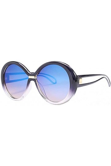 ZYIZEE Lunettes de Soleil Lunettes de Soleil Rondes Femmes dégradé Noir Marron Lunettes de Soleil surdimensionnées pour Cadea