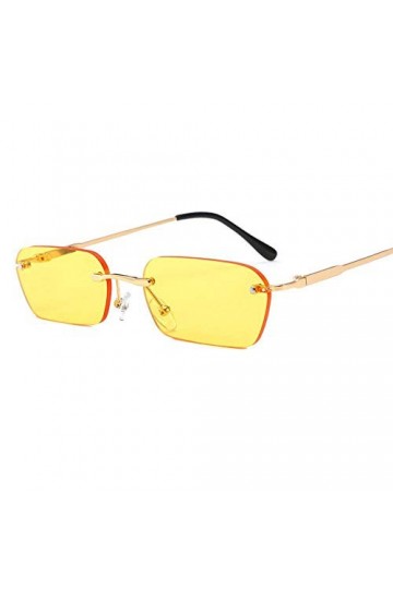 N-B Petites Lunettes de Soleil avec Protection UV, Lunettes de Soleil Hip-hop sans Cadre, Lunettes élégantes, Montures en mét