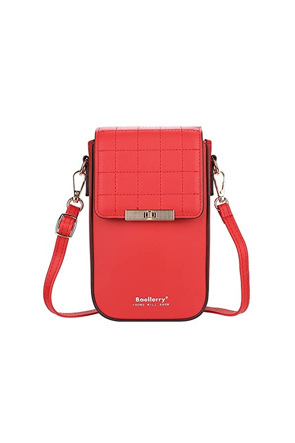 FANDARE Sac de téléphone Femmes Sac À Bandoulière Fille Sacoche Portefeuille Portable Sac dépaule pour Achats Fête École Voy