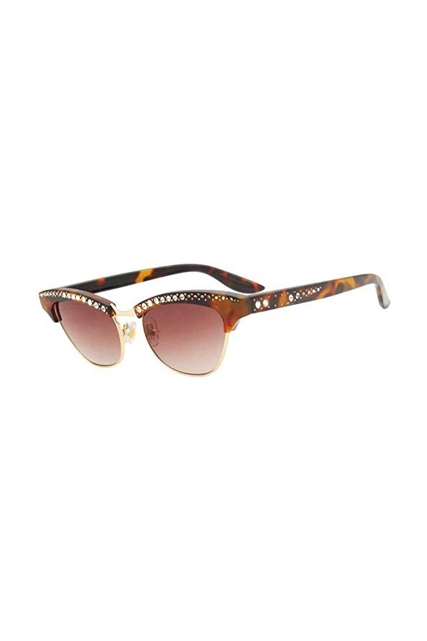 NIUASH Lunettes de Soleil polarisées Lunettes de Soleil Mode Oeil de Chat Femmes Luxe rétro Diamant Lunettes de Soleil Femme 