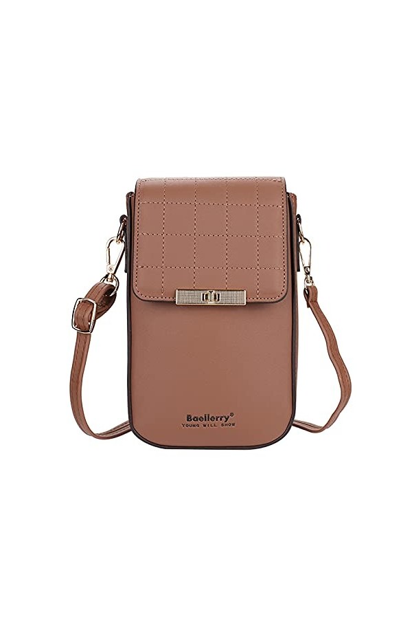 FANDARE Sac de téléphone Femmes Sac À Bandoulière Fille Sacoche Portefeuille Portable Sac dépaule pour Achats Fête École Voy