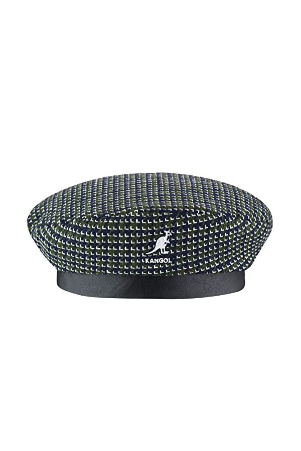 Kangol Béret Tooth Grid béret L/XL 58-61 cm - Bleu-Vert 