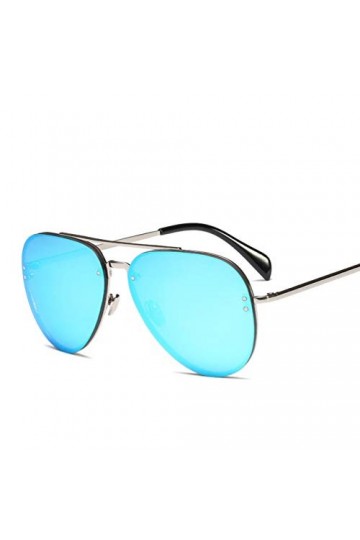 YWYU Lunettes de Soleil colorées en métal de Mode européenne et américaine, Lunettes de Soleil dhommes et de Femmes danti-r