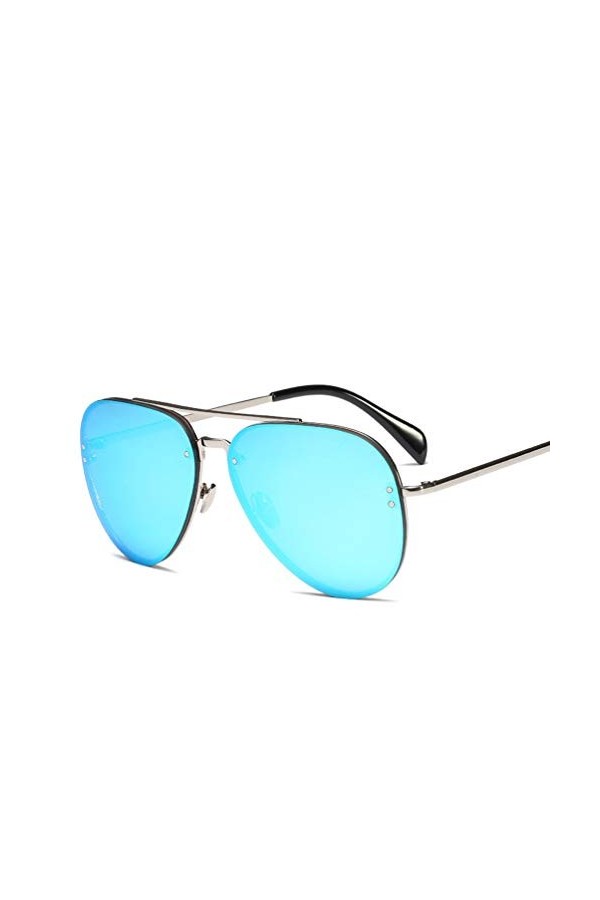 YWYU Lunettes de Soleil colorées en métal de Mode européenne et américaine, Lunettes de Soleil dhommes et de Femmes danti-r