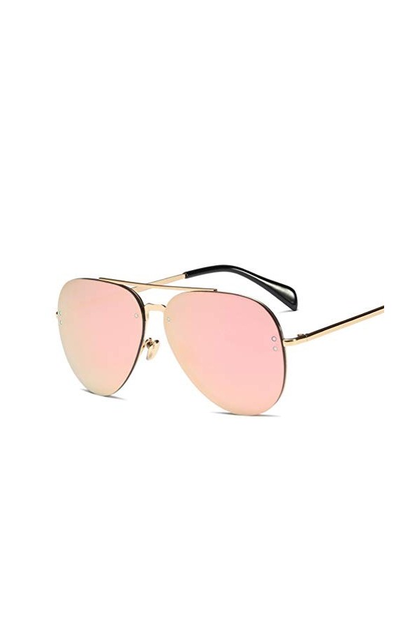 YWYU Lunettes de Soleil colorées en métal de Mode européenne et américaine, Lunettes de Soleil dhommes et de Femmes danti-r