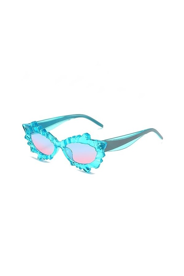 Lunettes de Soleil Fleurs irrégulières Femmes Homme Lunettes Couleur Bonbon Lunettes Femme, c4, Taille Unique