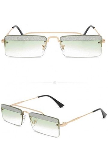 NIUASH Lunettes de Soleil polarisées Lunettes Vintage en métal Cadre Paillettes Lunettes de Soleil Lunettes Rectangle Hommes 