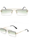 NIUASH Lunettes de Soleil polarisées Lunettes Vintage en métal Cadre Paillettes Lunettes de Soleil Lunettes Rectangle Hommes 