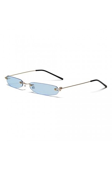 Lunettes de soleil pour dames Lunettes de soleil en métal sans monture Hommes Femmes Mode Lunettes de soleil Rétro Vintage Ca