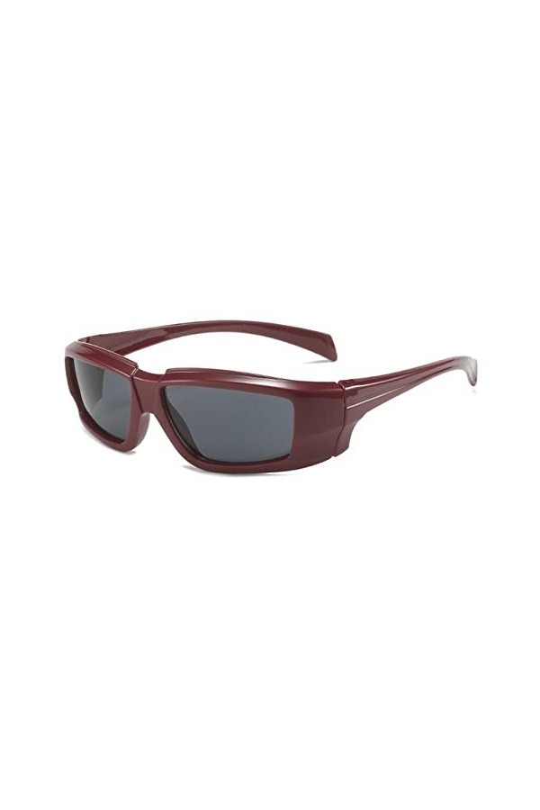 Lunettes de soleil de conduite pour hommes Petites lunettes de soleil carrées Femmes Hip Hop Shades Noir, vin rouge gris, tai