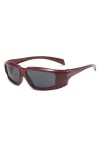 Lunettes de soleil de conduite pour hommes Petites lunettes de soleil carrées Femmes Hip Hop Shades Noir, vin rouge gris, tai