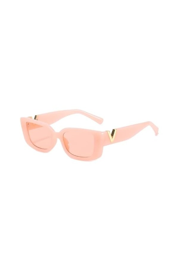 Z&y GLAA des Lunettes de Soleil Lunettes De Soleil Rétro Rectangle Femmes Vintage Lunettes De Soleil Vintage Ladies Classic B