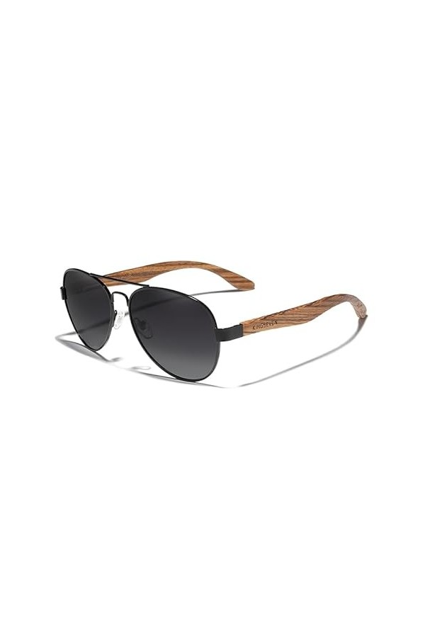 KINGSEVEN 2022 Nouvelles lunettes de soleil en bois fabriquées à la main Lunettes polarisées pour homme Lunettes de protectio