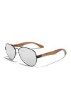 KINGSEVEN 2022 Nouvelles lunettes de soleil en bois fabriquées à la main Lunettes polarisées pour homme Lunettes de protectio