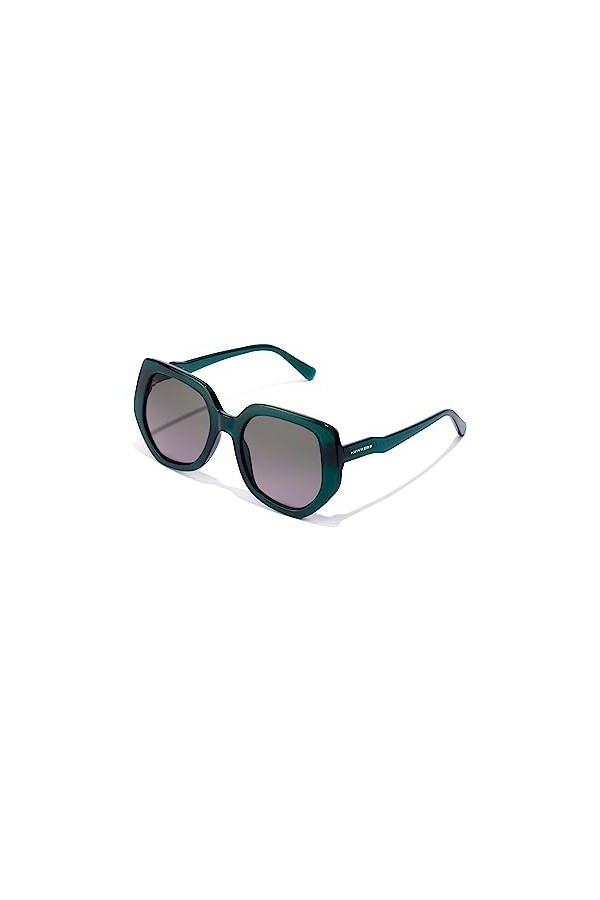 HAWKERS MIA-Green Aurora Lunettes de Soleil, Aurore dégradé · Vert foncé, Adulto Mixte