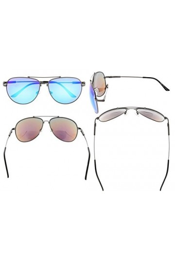 Eyekepper Lunettes de Soleil avec Loupe - Lunettes de soleil bifocal/de conduite - Lunette de Lecture souple style pilot bro