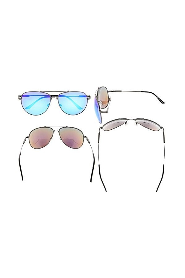 Eyekepper Lunettes de Soleil avec Loupe - Lunettes de soleil bifocal/de conduite - Lunette de Lecture souple style pilot bro