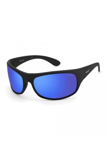 Polaroid 07886 Sunglasses, Matte Black Blue, L Unisex