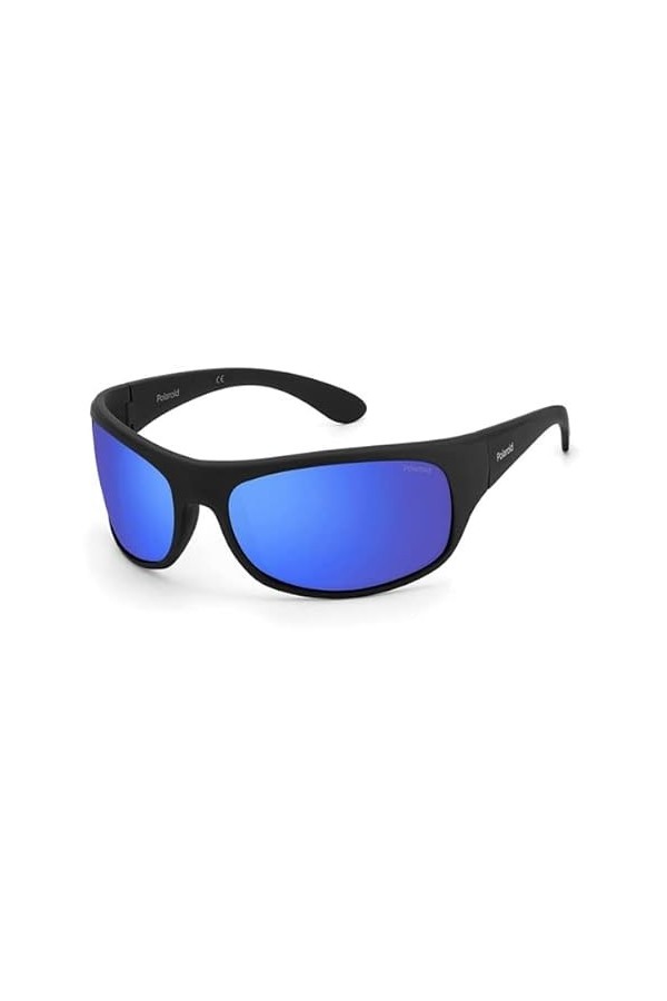 Polaroid 07886 Sunglasses, Matte Black Blue, L Unisex