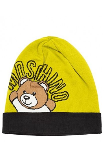MOSCHINO Femme Teddy Bear Bonnet Green - Black