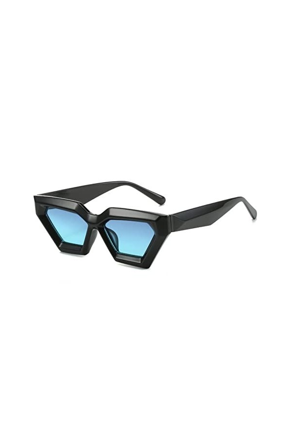 EkeNoz Lunettes de soleil œil de chat à monture épaisse for hommes et femmes, décoratives, tendance, Sport de banlieue, UV400