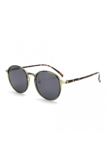 HCHES Lunettes de Soleil polarisées à Monture Mince pour Hommes Lunettes de Soleil Rondes de Style rétro pour Femmes Uv400 Lé
