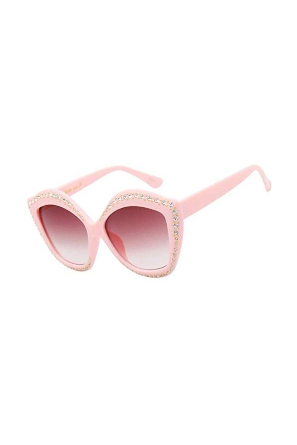 NIUASH Lunettes de Soleil polarisées Lunettes de Soleil Strass de Luxe Femmes Mode Lunettes de Soleil œil de Chat pour Femmes