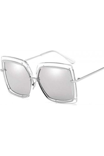 NIUASH Lunettes de Soleil polarisées Lunettes pour Femmes surdimensionnées Unique Demi-Cadre Grand Cadre Femmes Lunettes de S