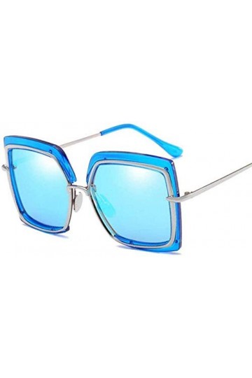 NIUASH Lunettes de Soleil polarisées Lunettes pour Femmes surdimensionnées Unique Demi-Cadre Grand Cadre Femmes Lunettes de S