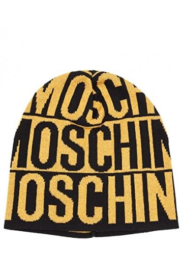 MOSCHINO Femme Bonnet Yellow - Black