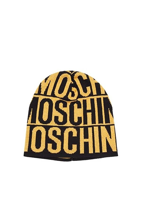 MOSCHINO Femme Bonnet Yellow - Black