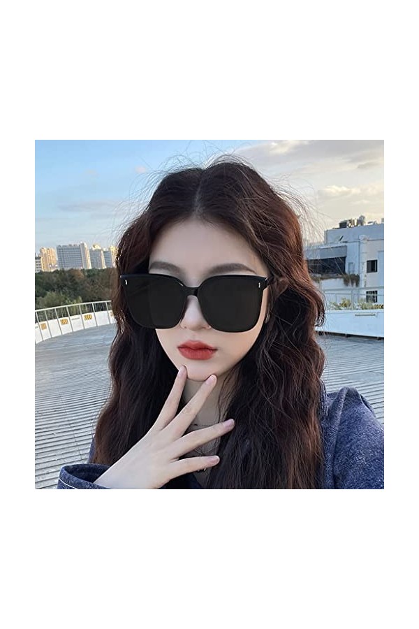 JUEMISSA Lunettes de Soleil polarisées Lunettes de Soleil bloquant Les UV Lunettes de Soleil pour Femmes Lunettes Noires Lune