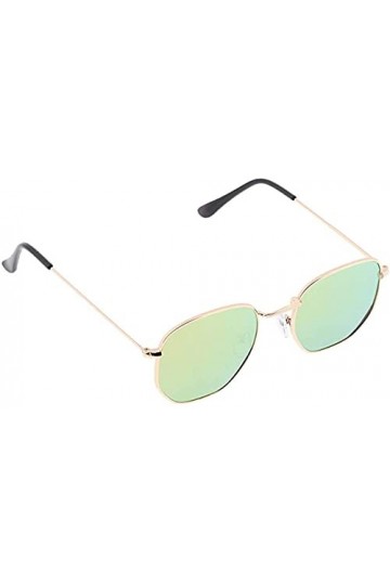 HAOLI Lunettes de Soleil à Monture en métal à la Mode Lunettes de Soleil pour Femmes pour Hommes avec charnières à Ressort