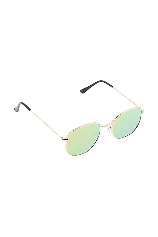 HAOLI Lunettes de Soleil à Monture en métal à la Mode Lunettes de Soleil pour Femmes pour Hommes avec charnières à Ressort