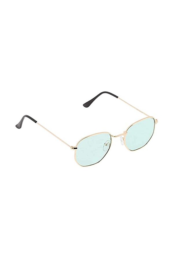 HAOLI Lunettes de Soleil à Monture en métal à la Mode Lunettes de Soleil pour Femmes pour Hommes avec charnières à Ressort
