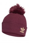 adidas Femme W Fur Pom Beani Hat, victory crimson/metallic gold, XL EU