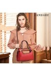 FANDARE Mode Sac à Main pour Femme Sacs Portés Épaule Étanche Sac à Bandouliere PU Cuir Grand Sac Fourre Sacoche Sac Messager