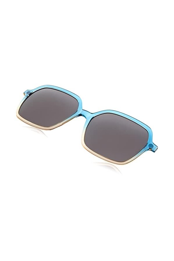 MODO & ECO Mulberry Clip on Lunettes de Soleil, Dégradé Bleu Sable, 53 Femme