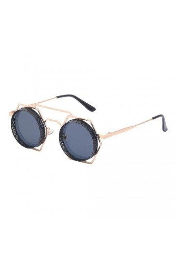 MUTYNE Lunettes de Soleil Punk pour Hommes Lunettes de Soleil rétro Steampunk Femmes Lunettes de Mode Rondes Vintage, G03, Ta
