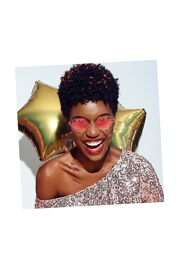 Abaodam 4Pcs Pas De Lunettes De Soleil Lunettes De Soleil Claires Pour Femmes Lunettes De Soleil Sans Monture Pour Femmes Lun