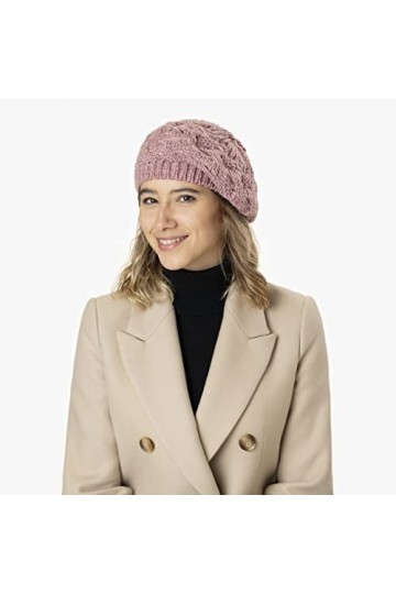 Lierys Béret en Tricot Jesila Femme - Made in Germany Bonnet pour lhiver Laine Automne-Hiver - Taille Unique Vert foncé