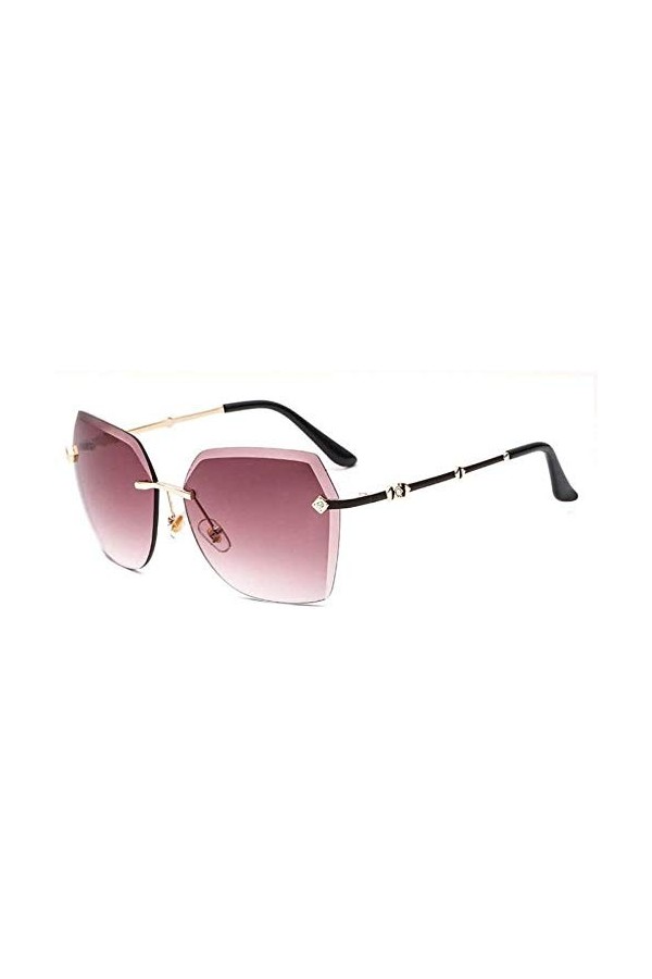 NIUASH Lunettes de Soleil polarisées Lunettes de Soleil Femme Big Frame Lunettes de Soleil sans Monture Accessoires de Lunett