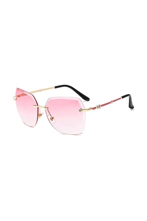 NIUASH Lunettes de Soleil polarisées Lunettes de Soleil Femme Big Frame Lunettes de Soleil sans Monture Accessoires de Lunett