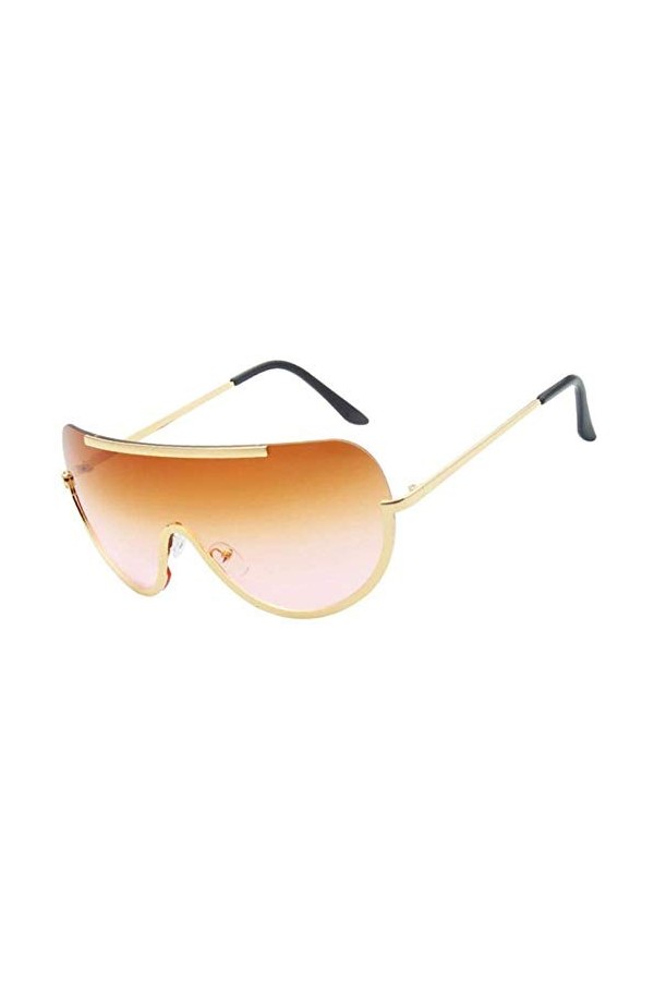 NIUASH Lunettes de Soleil polarisées Lunettes de Soleil surdimensionnées Semi-sans Monture Femmes Lunettes de Soleil dégradée