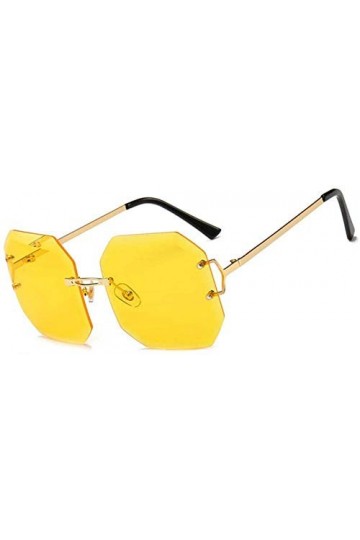 NIUASH Lunettes de Soleil polarisées Lunettes de Soleil carrées sans Monture Femme Lunettes de Soleil Multicolores en métal p