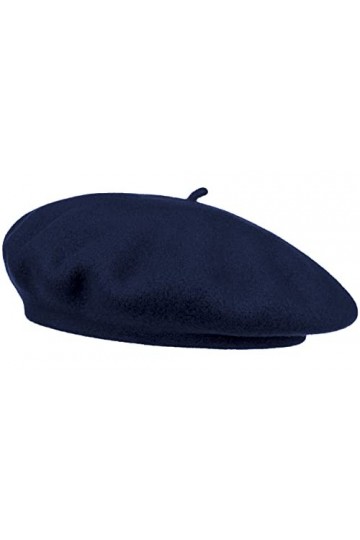 Van Der Rich ® - Béret 100% Laine Française Couleur Unie - Femme Marine, TU 