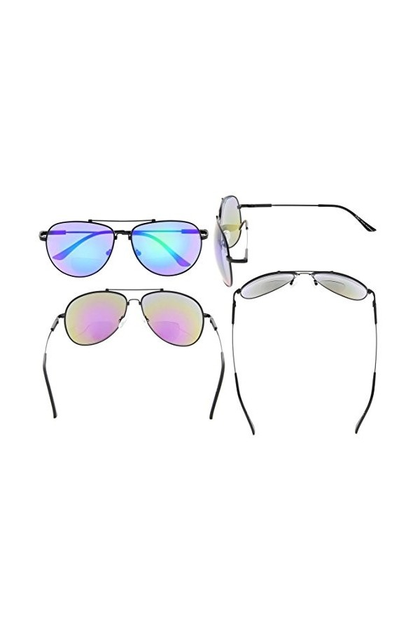 Eyekepper Lunettes de Soleil avec Loupe - Lunettes de soleil bifocal/de conduite - Lunette de Lecture souple style pilot noi