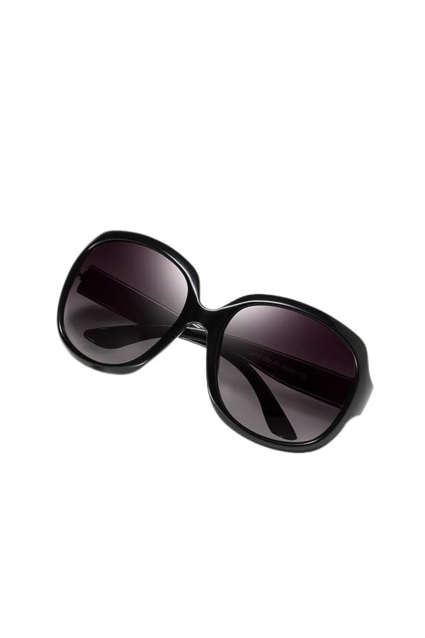 SONISA Lunettes de soleil rondes surdimensionnées polarisées élégantes pour femmes, simples, à la mode, grandes lunettes de s