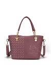FANDARE Élégant Femme Sac a Main Broderie Sacs Cabas Bandoulieres Cuir PU Imperméable Sacoche Cartable pour Achats Fête Voyag