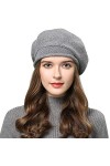 Superora Femme Bonnet Béret Chapeau Vintage Classique Élégant Français Automne Hiver, Noir, 55-58